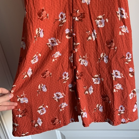 Universal Thread Coral Short Sleeve Dress Mini‎ Floral Wrap - Picture 4 of 11